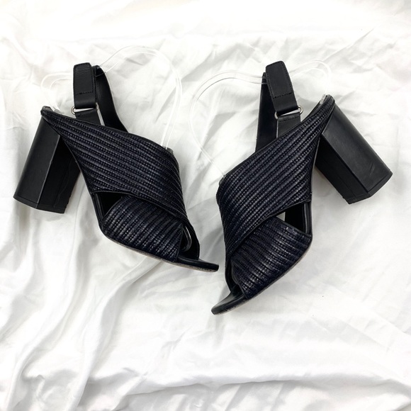 Vince Shoes - Vince Block Heel Black Sandals E